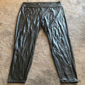 Faux leather leggings